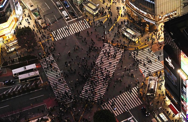 在展望台觀看澀谷人車分離十字路口 | Credit: SHIBUYA SKY